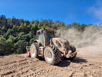 Valtra S324 Tractor and AWHI Mulcher