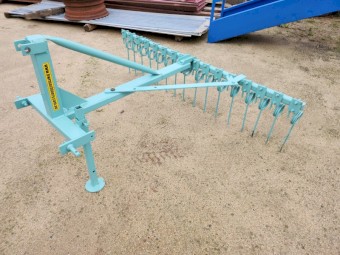 2m  Heavy duty spring tine Adjustable Stick rake Cat 1 linkage