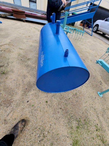 Steel fuel bowser 5ft x 30in dia