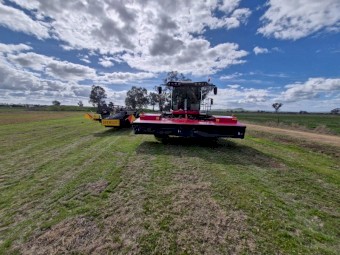 2022 Massey Ferguson WR9980 Windrower with Front and Mower Conditioner