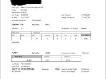 Shirohie Millet - 25kg Bags