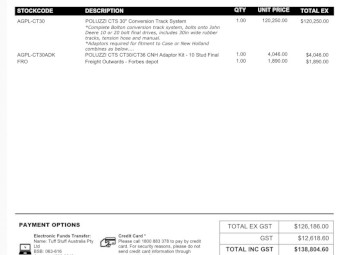 Pair NEW header tracks JD/CIH Poluzzi