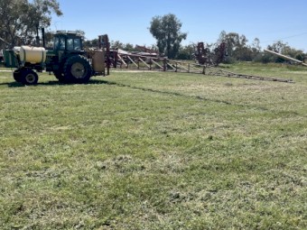 John Deere 4440 with 2400L 27 Metre Boom Spray