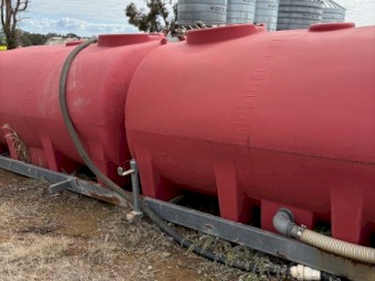 14000lt Rapid spray poly tanks on 20 foot  skel mounts