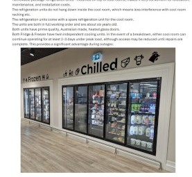 Commercial coolroom and commercial freezer units