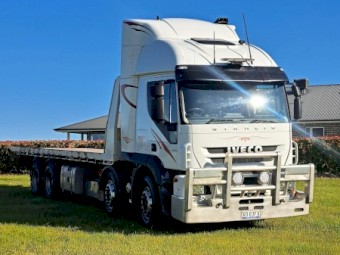 2008 Iveco Stralis Prime Mover with 8.6m Tilt Tray