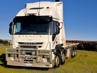 2008 Iveco Stralis Prime Mover with 8.6m Tilt Tray