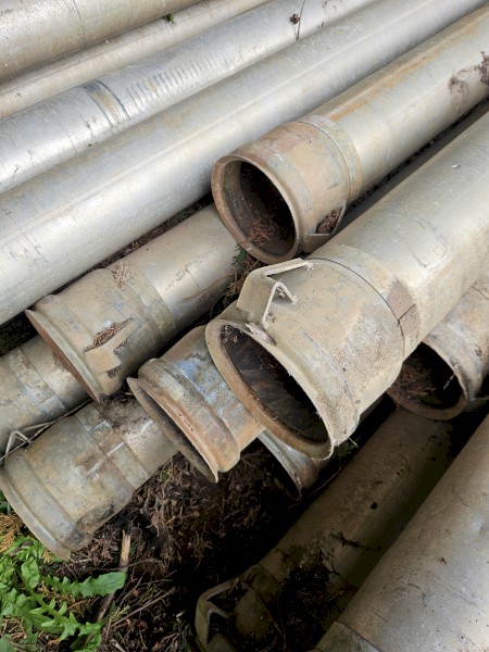 40 foot X 6 inch aluminium irrigation pipes