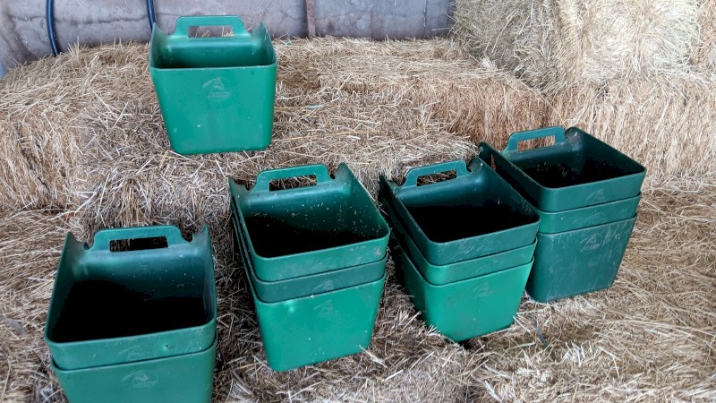 Feeder Bins x 12 - Previously Used for Feeding Sheep for Showing Purposes