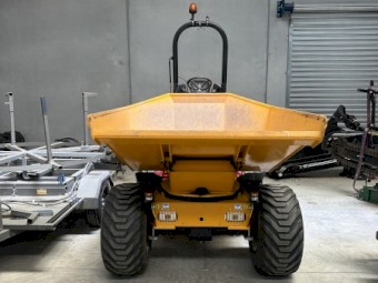 2023 Thwaites 3 Tonne site dumper c/w floatation tyres and new set of original tyres 
