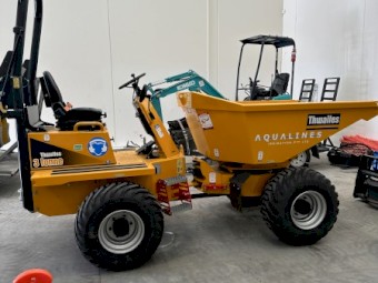 2023 Thwaites 3 Tonne site dumper c/w floatation tyres and new set of original tyres 