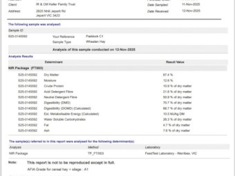 103mt Wheaten Hay 715kg 8x4x3 Bales