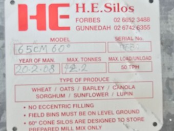 2008 HE Grain Silos x 5
