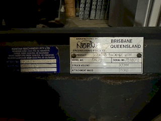 Virtually Unused 2020 Norm Engine Skewing Backhoe Arm with 300mm bucket - Model 7050 SH