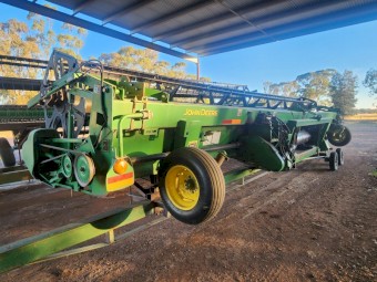 John Deere 9750 STS Header with Front and Trailer