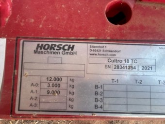 2021 Horsch Cultro 18 TC Double Knife Roller