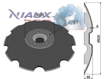 LEMKEN RUBIN 9 Scalloped Disc Blades.