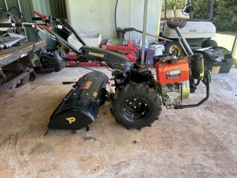 KAMA PADDOCK Walk-Behind Tractor (Diesel) + Attachments – Near New