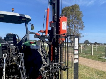 2023 Deutz Fahr 115G Agrofarm Tractor and 2023 Fencepro Mule V Rammer Combination
