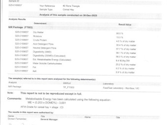 25/26 Barley/Wheat blend Cereal Hay Rolls