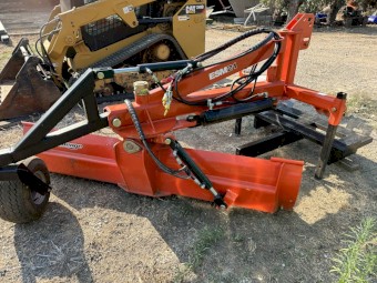 2025 challenge full hydraulic 7ft grader blade as new includes custom adapter to mount onto skidsteer 