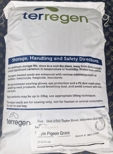 Terregen Summer Sale - Purple Pigeon Grass (Setaria incrassata)  OR Callide Rhodes (Chloris Gayana .Callide) 