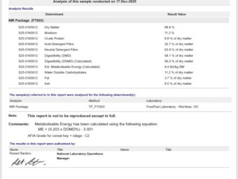 500mt Oaten Hay 550kg 8x4x3 Bales