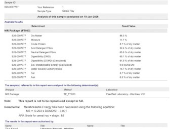300 x Cereal Hay Round Bales