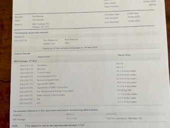 400 x Annual Rye and Clover Hay 5x4 Round Bales
