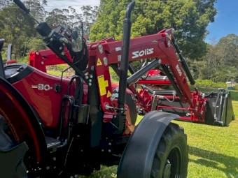 New Solis S90 Tractor with ROPS and 4-in-1 Loader
