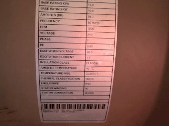 Genset/Light Plant 13.9 Kva