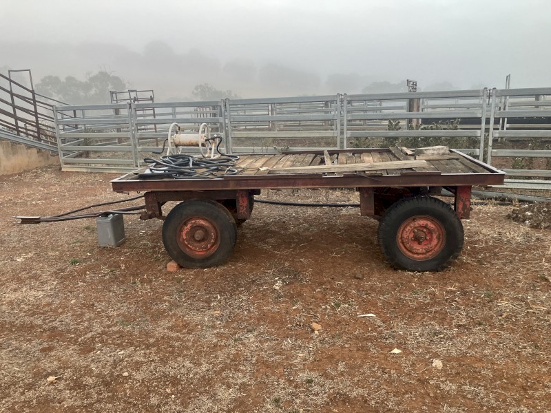 Vintage farm trailer heavy duty.
