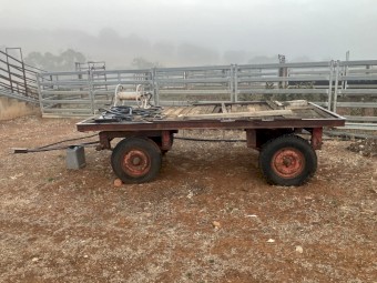Vintage farm trailer heavy duty.