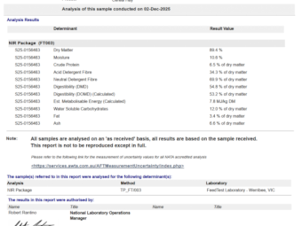 1100mt Oaten Hay 500kg 8x4x3 Bales