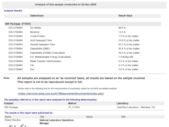 1100mt Oaten Hay 500kg 8x4x3 Bales