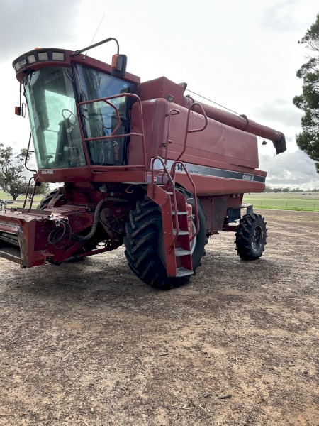 1994 Case IH 2144 Harvester with 25ft 1010 front on Comb Trailer