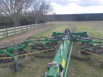 Agronic WRT 900. Trailed 4 Drum Swathing Rake. 