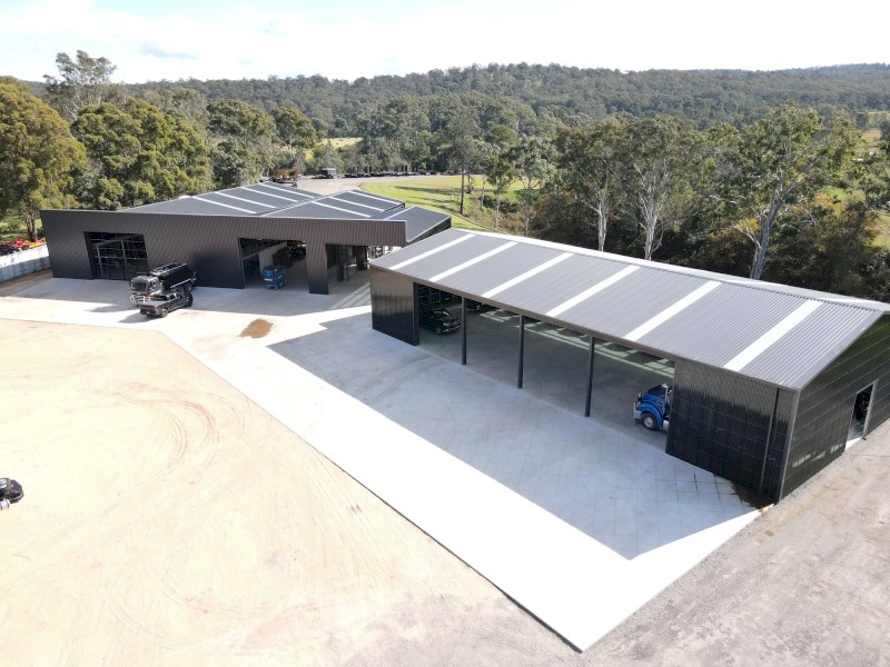 Brand New Portal Frame Steel Shed - 15 x 30 x 6m (Three sides enclosed)