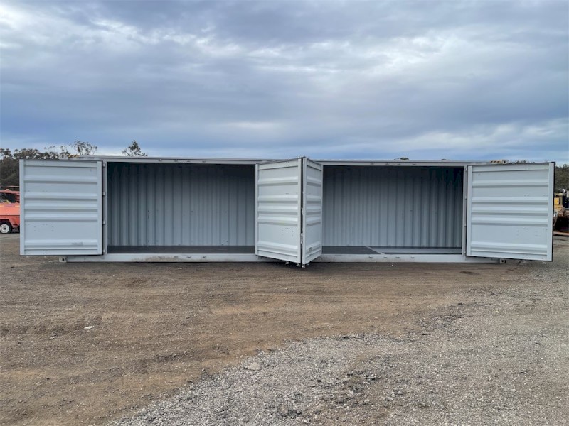 New 40ft high cube container with large side entry container doors for easy side access for plant or eqt