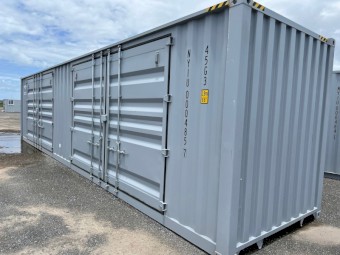 New 40ft high cube container with large side entry container doors for easy side access for plant or eqt