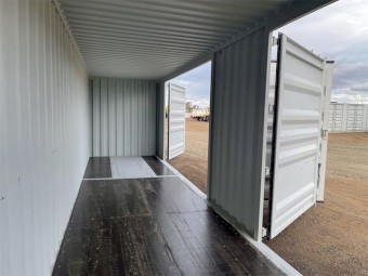 New 40ft high cube container with large side entry container doors for easy side access for plant or eqt