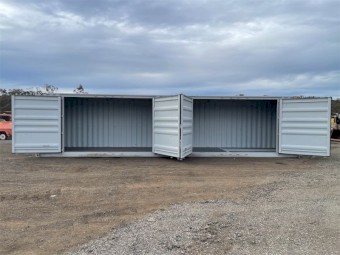 New 40ft high cube container with large side entry container doors for easy side access for plant or eqt