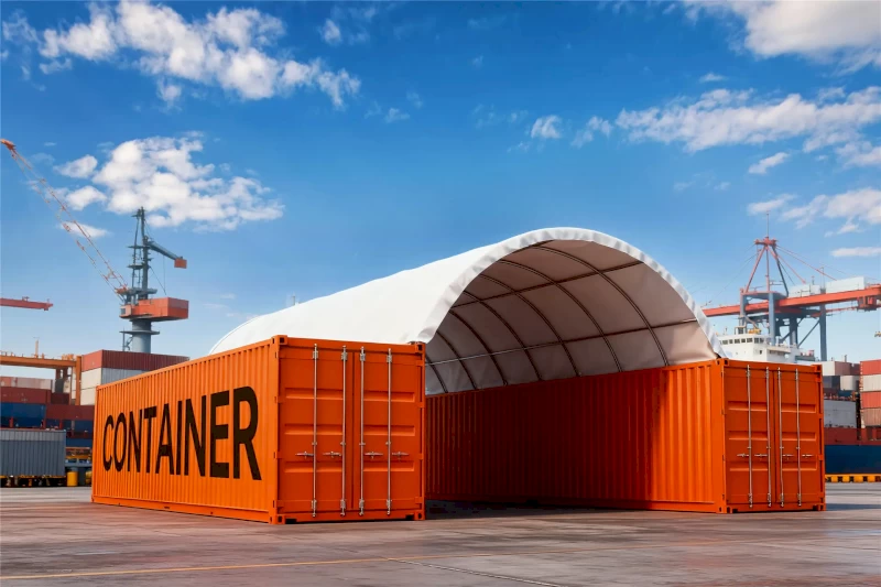 Toughcover TS606 — 6m wide 20ft Container Dome Shelter 