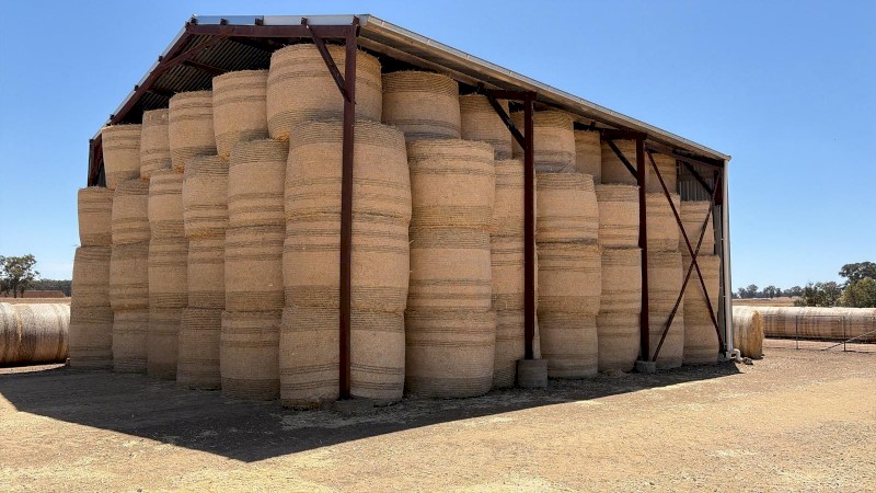Wheat Straw Header Tailings 5x4 Round Rolls