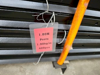 Black Tar Heavy Weight (3.42kgs each) Drive In Style Posts 1800mm - 6ft