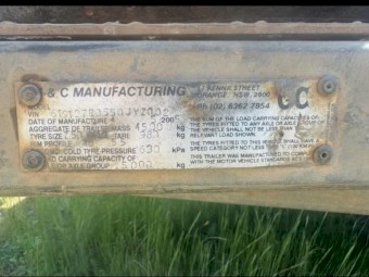 2005 G & C Manufacturing Plant Trailer