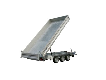 Variant 3321 TB Three-Way Tipper Trailer – Tri-Axle Galvanised Hydraulic Tipping Trailer 4.14m