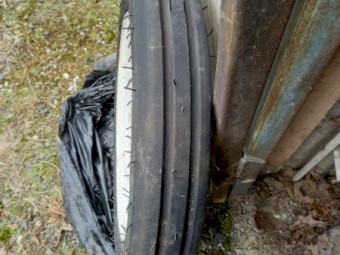 AgriBoss tractor, Front wheel and new tyre