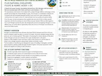 CASSA AgTech 15% N Soil Power Booster Liquid Fertiliser 1000L