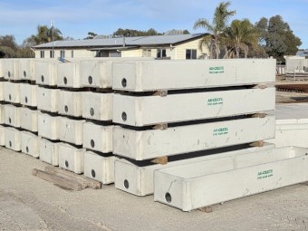 3m Concrete Rectangle Trough 485ltr Capacity 
